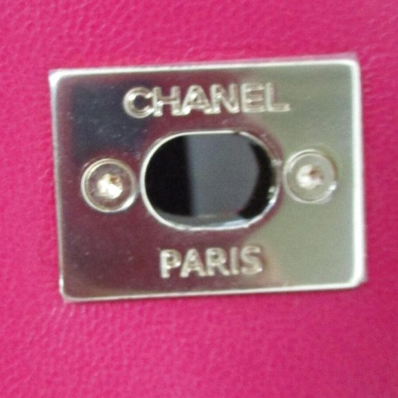 100% AUTHENTIC CHANEL LAMBSKIN QUILTED SMALL HAND TIED TOP HANDLE FLAP BAG - Picture 15 of 16